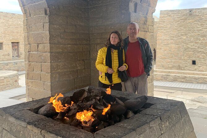 Baku Gobustan and Absheron guided tour + Free Airport Transfer - Ateshgah Fire Temple: Persian and Indian inscriptions behind the eternal flame idea