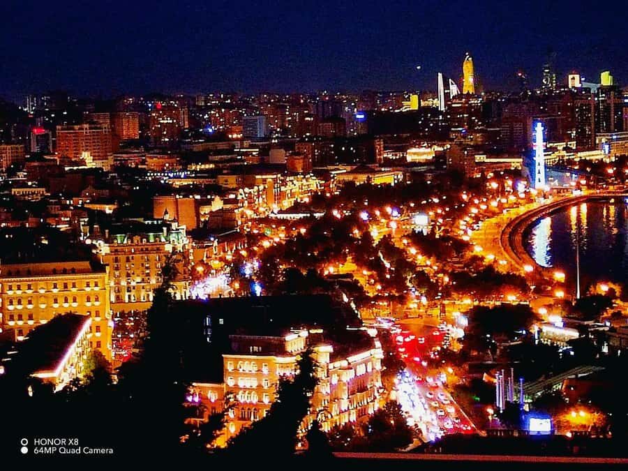 Baku: Light-Up Baku Walking Evening Tour - A Caspian Sea boat ride for a quick change of viewpoint
