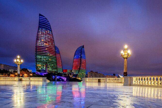 Baku Night City Tour Discover the Magic of Illuminated Landmarks - Baku Boulevard and Mini-Venice: a calm walk with soft light