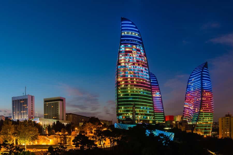 Baku: Nighttime Guided City Tour - Where You Start: Double Gates, Tourist Info Center, and the Night’s First Steps