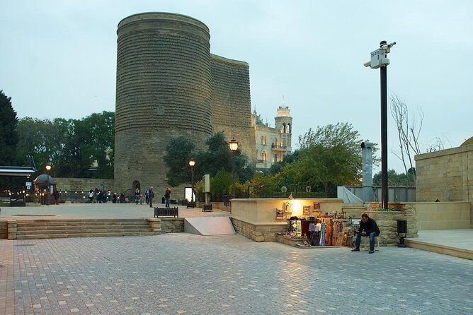 Baku Old City Tour (officially by Old City Tours) - Aliaga Vahid’s tree-portrait monument for a more modern connection