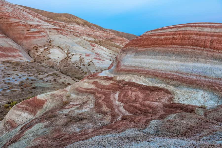 Baku: Pink Lake, Candy Cane & Beshbarmag Mountains - Candy Cane Mountains (Khizi): Stripes That Look Fake but Aren’t